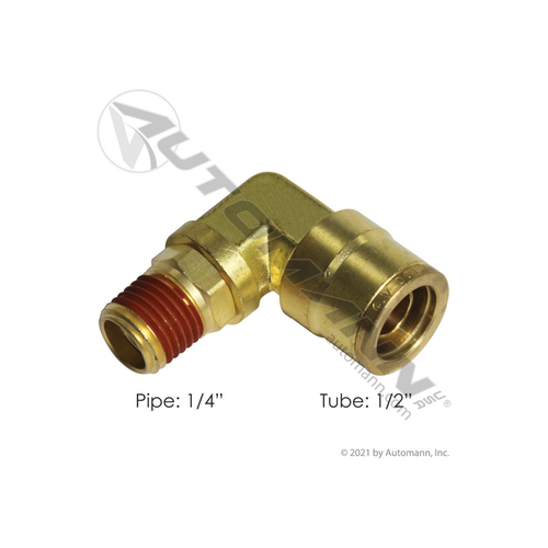 Automann Brass PLC Male SWL Elbow 1/2" x 1/4" (177.13B698B)