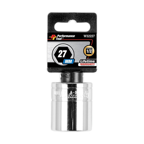 Performance Tool W32227 27mm chrome socket 1/2 drive