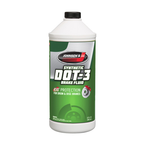 Johnsen’s Premium DOT 3 Brake Fluid, 32 oz (2232)