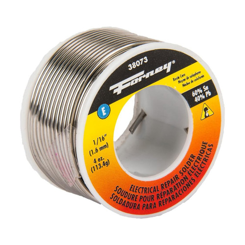 Forney Solder, Electrical Repair, Rosin Core, 1/16 in, 4 Ounce (38073)