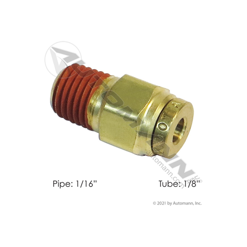 Automann Brass PLC Male Connector 1/8" x 1/16" (177.13B682X1)