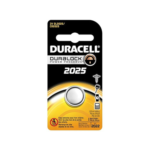 Duracell CR2025 Lithium Coin Battery with Bitter Coating, 3V (DL2025BPK)
