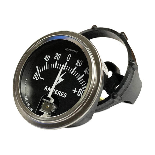 Murphy Ammeter, 60–0–60 Amps, Center Zero, Panel Mount (60-0-60)