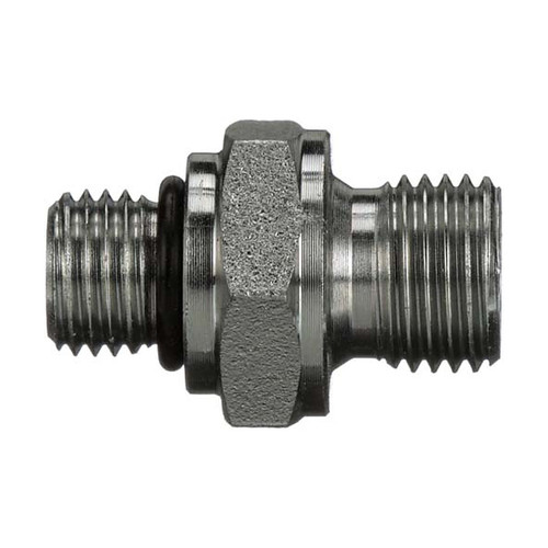 Gates Hydraulic Hose Adapter, Male O-Ring Boss to Male JIC 37° Flare (20MB20MJ)