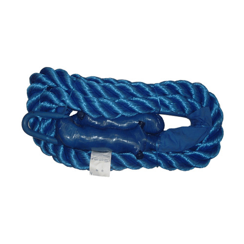 Rope T150-2R-15-FS | 150,000 lb Tow Rope with 2 Rings & Full Sleeve, 15 ft