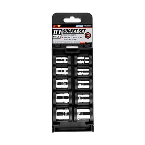 Performance Tool W38800 | 3/8" Drive 10-Piece SAE Socket Set