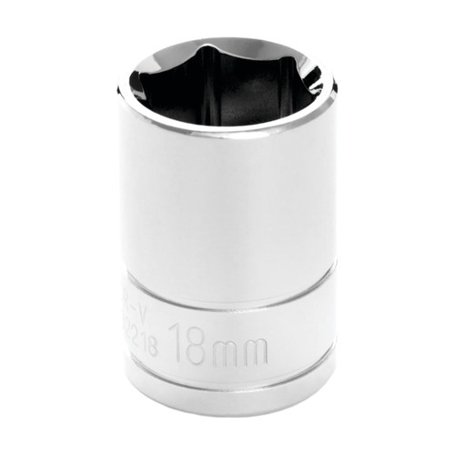 Performance Tool 1/2″ Drive 18 mm Chrome Socket (W32218)