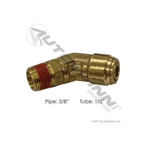 Automann Brass PLC 45 Degree Male Elbow 1/2" x 3/8" (177.13B748C) Automann Brass PLC 45 Degree Male Elbow 1/2" x 3/8" (177.13B748C)