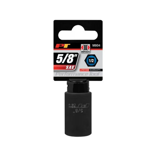 Performance Tool 1/2″ Drive 5/8″ SAE Impact Socket (M804)