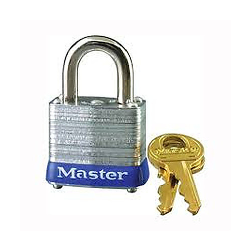 Master Lock Brass Padlock, 1-1/8" Wide, Keyed (7D)