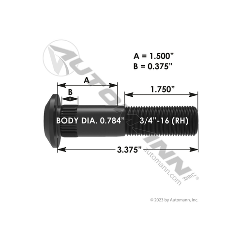 Automann 201.6057R wheel stud