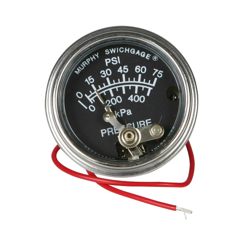 Murphy 20P-75 Pressure Switchgauge | 0–75 PSI, 2" Dial