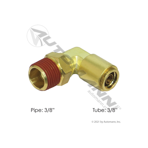 Automann brass PLC male elbow 3/8 x 3/8 177.13B696C