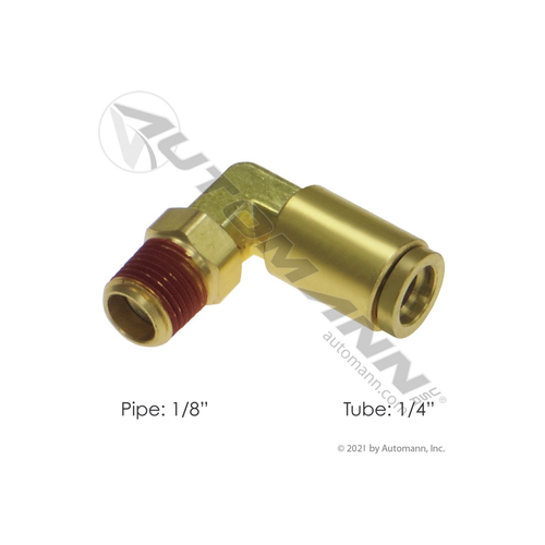 Automann Brass PLC Male SWL Elbow 1/4" x 1/8" (177.13B694A)