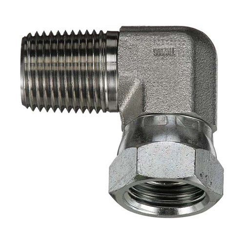 Gates MegaCrimp Male Pipe Thread to Female Pipe Thread Swivel 90° Adapter, 1/2″ x 3/8″ (8MP-6FPX90) Gates MegaCrimp Male Pipe Thread to Female Pipe Thread Swivel 90° Adapter, 1/2″ x 3/8″ (8MP-6FPX90)