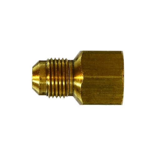 Brass Flare to Pipe Adapter Fitting, 1/4" Flare x 1/2" MPT (10231)