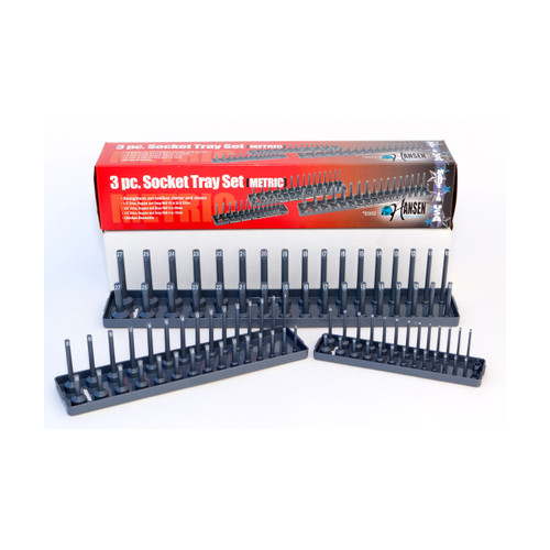 Hansen Global 3-Piece Metric Socket Tray Set | HSN-9302
