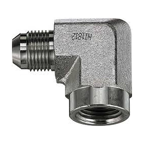 Gates Hydraulic Hose Adapter, Male Pipe NPTF to Female Pipe NPTF 90° (6MP-8FP90) Gates Hydraulic Hose Adapter, Male Pipe NPTF to Female Pipe NPTF 90° (6MP-8FP90)