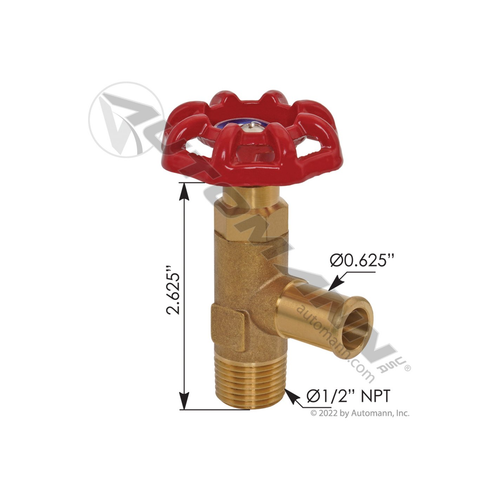 Automann shutoff valve 5/8 hose x 1/2 NPT 177.42210D