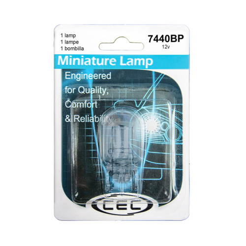CEC Industries LED Miniature Lamp T‑6 1/2 Wedge W3x16d 12–24 V Bulb Qty: 2 (7440WLEDBP)
