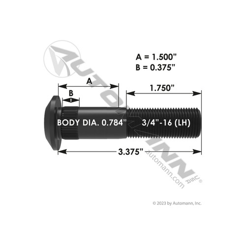 Automann wheel stud 201.6057L