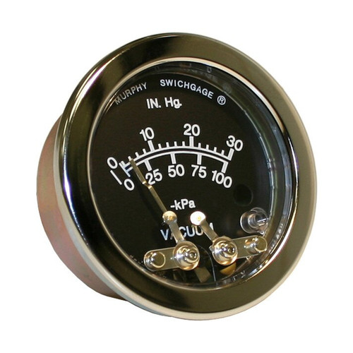 Murphy Vacuum Swichgage, 0–30 inHg, 2" Dial, 1/8" NPT (A20V-30)