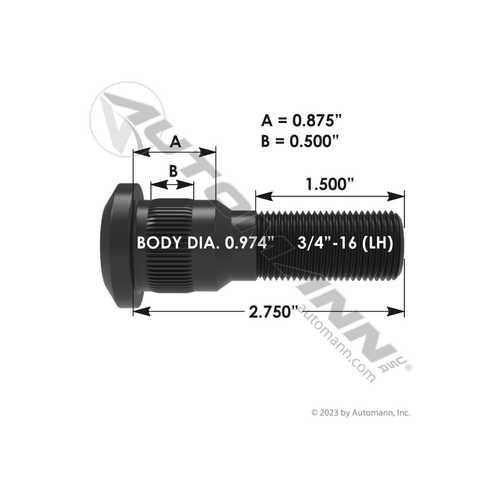 Automann Wheel Stud (201.6104L)