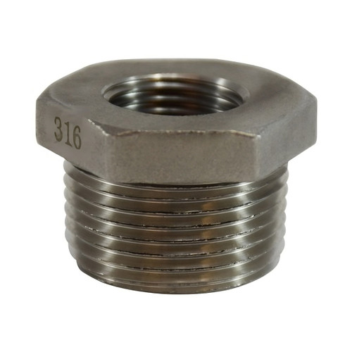 Black hex bushing 3/4 inch x 1/4 inch pipe fitting