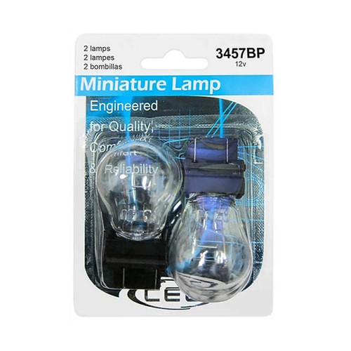 CEC Industries 3457BP dual filament wedge bulb 2-pack