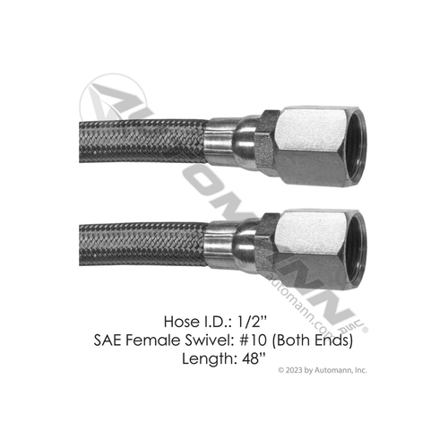 Automann Discharge Hose 2 Fem SAE Swivel 48" (177.10148)