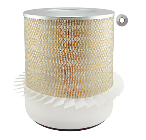 Baldwin Axial Seal Air Filter Element with Fins for Clark, Grove, Hitachi, Kenworth, Link-Belt, Vermeer & More (PA1637FN)