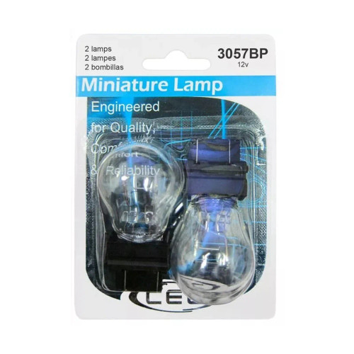 CEC Industries Miniature Lamp S‑8 Dual Filament Wedge 12.8/14 V 2.10/0.48 A 32/2 CP Bulb Qty: 2 (3057BP)