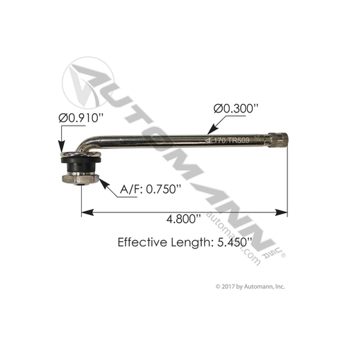 Automann TR509 valve stem 5.450 inch 90 degree angle