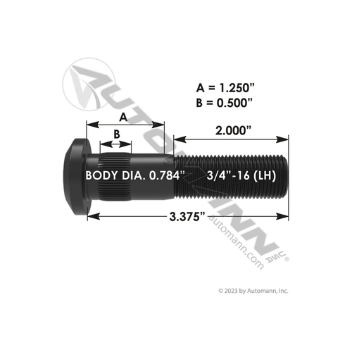 Automann wheel stud 201.6054L