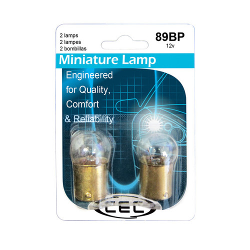 CEC Industries Miniature Lamp BA15s 13V .58A Bulb Qty: 2 (89BP)