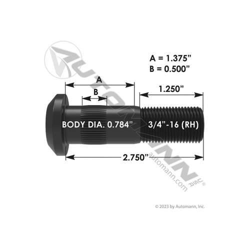 Automann wheel stud 201.6067R