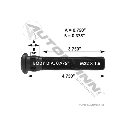 Automann wheel stud 201.6157