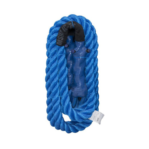 Rope T100-2R-15-FS | 100,000 lb Tow Rope with 2 Rings & Full Sleeve, 15 ft