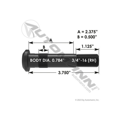 Automann Wheel Stud (201.6074R)