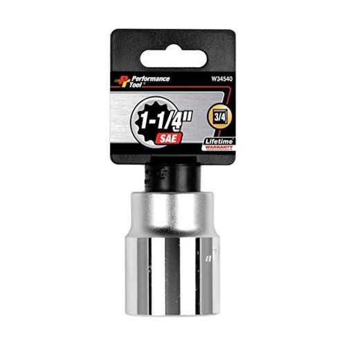 Performance Tool 3/4" Drive 1-1/8" SAE Socket | W34540