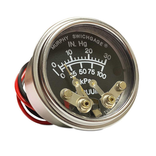 Murphy Vacuum Swichgage, 0–30 inHg, 2" Dial, 1/8" NPT (20V30)