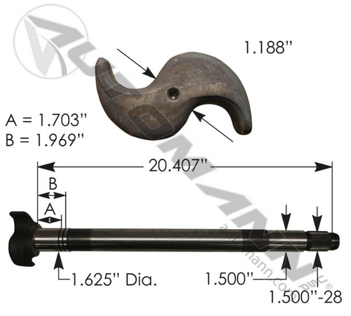 Automann left-hand camshaft 122.282013.03
