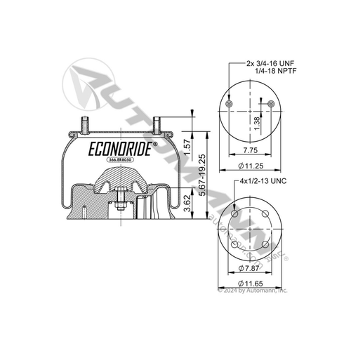 Automann Econoride Air Spring Rolling Lobe (566.ER8050)