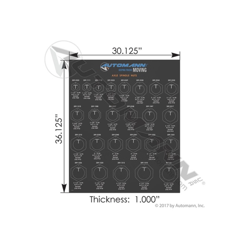 Automann Axle Spindle Nut Board (CAT-ASNB17)