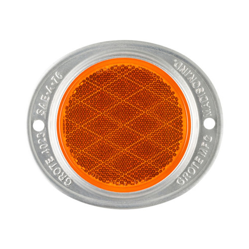 Grote 3" Round Yellow Reflector, Adhesive Back (40233-3)