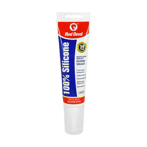 Red Devil 100% RTV Silicone Sealant, 2.8 oz Clear | 082-601