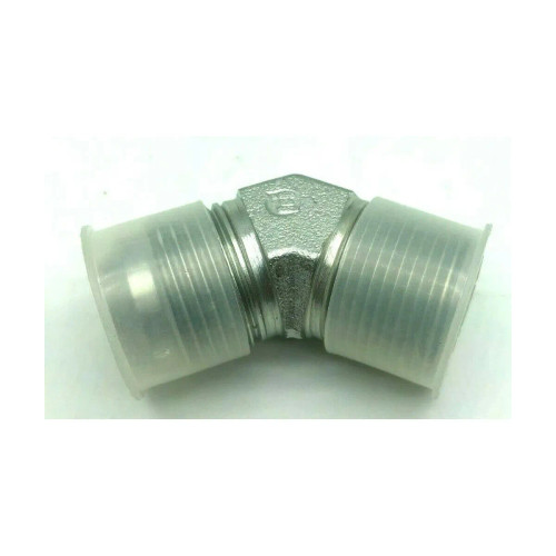 Gates Hydraulic Hose Adapter, Male JIC 37° Flare to Male Pipe NPTF 45° (12MJ-12MP45)