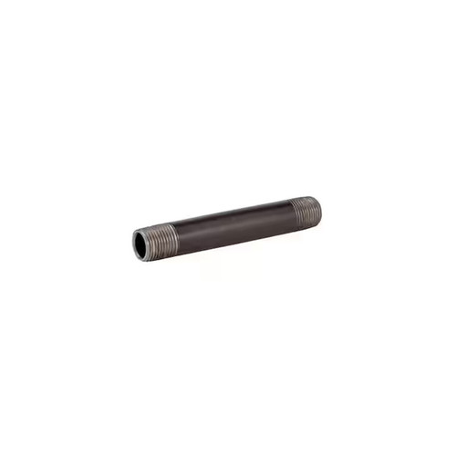 1/2″ × 5½″ Black Steel Pipe Nipple (12‑512N)