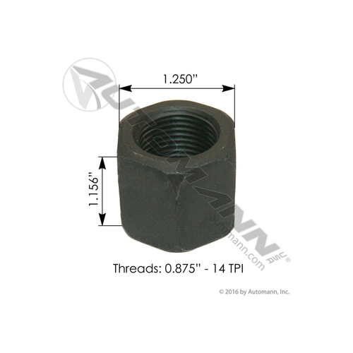 Automann DN5 deep nut 7/8-14 grade 8