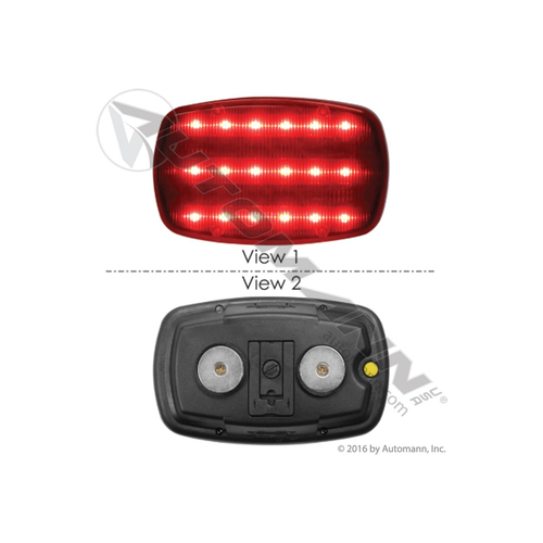 Automann 571.LD87RL18M red LED magnetic warning light